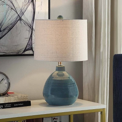 Ceramic Table Lamp Turquoise - StyleCraft 4 Ceramic Table Lamp Turquoise - StyleCraft - Image 4