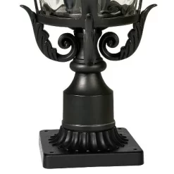 John Timberland Casa Marseille Vintage Outdoor Post Light Textured Black With Pier Mount 29" Clear Hammered Glass For Exterior Barn Deck House Porch -Lighting Specialty Shop GUEST a70b5397 95b7 410c 95e9 c6d8426ddf27