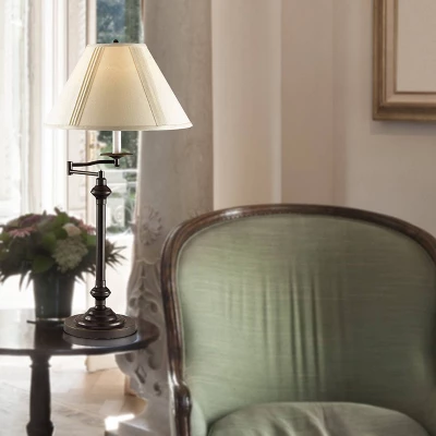 29.5" 3-way Metal Swing Arm Desk Lamp Dark Bronze - Cal Lighting 1 29.5" 3-way Metal Swing Arm Desk Lamp Dark Bronze - Cal Lighting