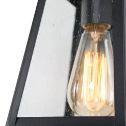 10" Metal/Glass Cone Outdoor Wall Lamp Black - LNC -Lighting Specialty Shop GUEST a98a7ead ad2a 456e ad31 67946ab5c895