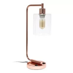 Modern Iron Desk Lamp With USB Port And Glass Shade - Lalia Home -Lighting Specialty Shop GUEST aa35e81e 4505 4b7e 8869 1900cb7f789d