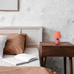 9.45" Petite Ceramic Oblong Bedside Table Desk Lamp With Matching Tapered Drum Shade Orange - Creekwood Home 14 9.45" Petite Ceramic Oblong Bedside Table Desk Lamp With Matching Tapered Drum Shade Orange - Creekwood Home -Lighting Specialty Shop GUEST aae32aa3 9d6c 4d10 b7b9 fa147e78ceed