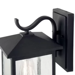 12.2" Metal/Seeded Glass Square Outdoor Wall Light Matte Black - LNC -Lighting Specialty Shop GUEST aba5cfc9 dd06 45d7 872c 0470b1f62ef0