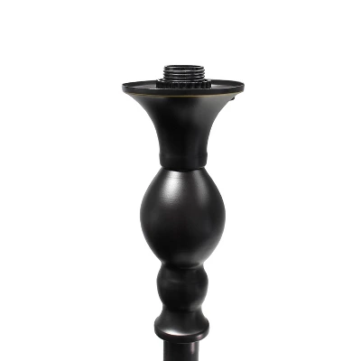 1 Light Torchiere Floor Lamp With Marbleized Glass Shade Black/Brown - Elegant Designs 6 1 Light Torchiere Floor Lamp With Marbleized Glass Shade Black/Brown - Elegant Designs - Image 6