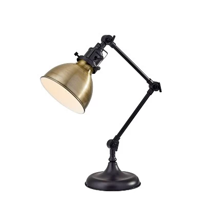 18.5" Alden Desk Lamp Bronze - Adesso 1 18.5" Alden Desk Lamp Bronze - Adesso