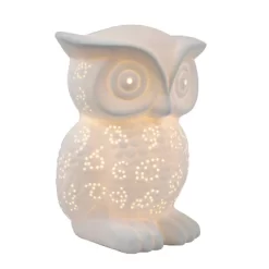 Porcelain Wise Owl Shaped Animal Light Table Lamp - Simple Designs