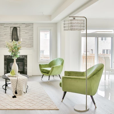 61.5" Quigley Silver Drum Shade Floor Lamp - River Of Goods 5 61.5" Quigley Silver Drum Shade Floor Lamp - River Of Goods - Image 5