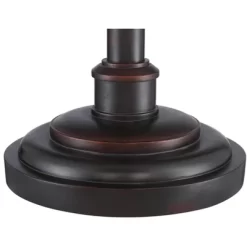 Barnes And Ivy Henson Industrial Floor Lamp 63" Tall Bronze With LED Nightlight Earthy Fabric Drum Shade For Living Room Bedroom Office House Home -Lighting Specialty Shop GUEST ae632412 3102 4f02 bb1c a2e942c9d6db