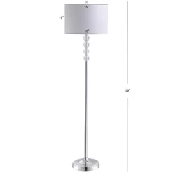 59.5" Crystal/Metal Aubrey Floor Lamp (Includes LED Light Bulb) Clear - JONATHAN Y -Lighting Specialty Shop GUEST af6fa9ce 86c0 4160 b26d 5afd1f622a6d