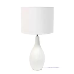 18.11" Traditional Standard Ceramic Dewdrop Table Desk Lamp With Matching Fabric Shade Off-White - Creekwood Home 10 18.11" Traditional Standard Ceramic Dewdrop Table Desk Lamp With Matching Fabric Shade Off-White - Creekwood Home -Lighting Specialty Shop GUEST af81f0aa b461 4e42 9834 b55c1c7306b4