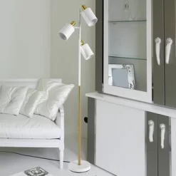 67" 3-Light Lexie Floor Lamp With Pivoting Lamp Heads Matte White - Globe Electric -Lighting Specialty Shop GUEST b1cca1de 50fa 4363 9fe3 fa1a1940e174