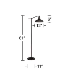 360 Lighting Kayne Rustic Farmhouse Floor Lamp Standing 61" Tall Satin Bronze Metal Downbridge Shade For Living Room Reading Bedroom Office House Home 12 360 Lighting Kayne Rustic Farmhouse Floor Lamp Standing 61" Tall Satin Bronze Metal Downbridge Shade For Living Room Reading Bedroom Office House Home -Lighting Specialty Shop GUEST b2fa0ce1 d747 4f04 81fc 138ff7fd7fc4