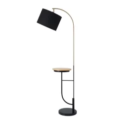 65" Lana Arc Floor Lamp With Table And USB Port Black - Teamson Home 9 65" Lana Arc Floor Lamp With Table And USB Port Black - Teamson Home -Lighting Specialty Shop GUEST b3e31682 b53e 4cbf a589 09757b176811