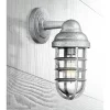 John Timberland Marlowe Industrial Outdoor Wall Light Fixture Galvanized Cage 13 1/4" Clear Glass For Post Exterior Barn Deck House Porch Yard Patio