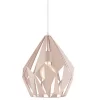 1-Light Carlton Geometric Pendant With Pastel Apricot Shade - EGLO