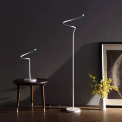 50.75" Modern Metal Spiral Floor Lamp (Includes LED Light Bulb) Silver - Ore International 8 50.75" Modern Metal Spiral Floor Lamp (Includes LED Light Bulb) Silver - Ore International -Lighting Specialty Shop GUEST b457e0ba 9a86 4e96 8fcf dd4ccedb8121