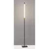 72" 3-way Piper Floor Lamp (Includes LED Light Bulb) Black - Adesso