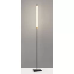 72" 3-way Piper Floor Lamp (Includes LED Light Bulb) Black - Adesso