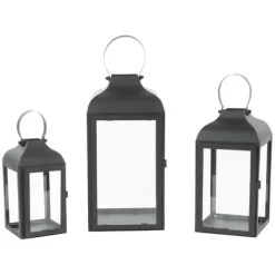 Northlight Set Of 3 Black Traditional Style Candle Lanterns 12.75" -Lighting Specialty Shop GUEST b4e59e9b 4c12 4e36 a5ec 0a536e6fca55