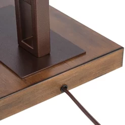 Franklin Iron Works Tahoe Rustic Industrial Downbridge Arc Floor Lamp 60" Tall Bronze Metal Faux Leather Empire Shade For Living Room Reading Bedroom -Lighting Specialty Shop GUEST b4f5fabc 247c 4e89 9cf2 e4c00f5e86da