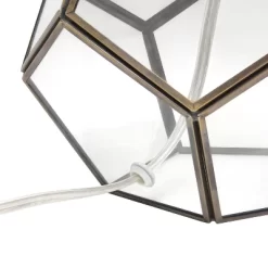 Transparent Octagonal Table Lamp Brass - Lalia Home -Lighting Specialty Shop GUEST b505b0b5 16d6 4033 a61b cf2850f3401d