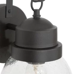 11" Metal/Glass Globe Outdoor Wall Lamp Black - LNC -Lighting Specialty Shop GUEST b62effaf 7a9a 4cc1 a5ce e5abe7f254d7