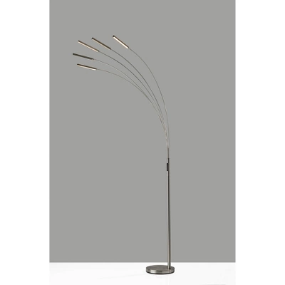 Zodiac Arc Lamp (Includes LED Light Bulb) Silver - Adesso 4 Zodiac Arc Lamp (Includes LED Light Bulb) Silver - Adesso - Image 4