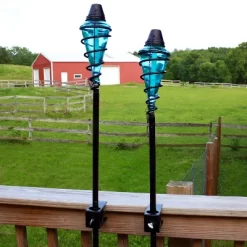 Sunnydaze Decor Sunnydaze Outdoor Adjustable Height Glass And Metal Swirl Patio And Lawn Torch Set -Lighting Specialty Shop GUEST b736e316 cb35 4a83 8afa 0e8c206cc0d0