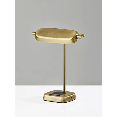 Radley Charge Desk Lamp With Smart Switch Antique Brass (Includes LED Light Bulb) - Adesso 3 Radley Charge Desk Lamp With Smart Switch Antique Brass (Includes LED Light Bulb) - Adesso - Image 3