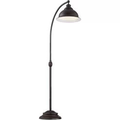 Franklin Iron Works Wyatt II Industrial Rustic Farmhouse Arc Floor Lamp 66" Tall Dark Bronze Brown Metal For Living Room Reading Bedroom Office House -Lighting Specialty Shop GUEST b92e83af efd2 4a50 ab6b e39928a1b907