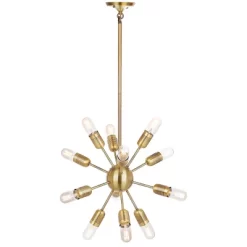 37" Raging 12 Light Solace Pendant Gold - Safavieh -Lighting Specialty Shop GUEST b9b7625f ac67 49a9 8fd1 b1c0da3b74bf