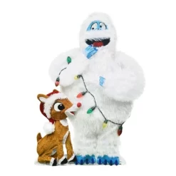 ProductWorks 20305_L2D_MYT 32 Inch Rudolph The Red Nose Reindeer Bumble And Rudolph Holiday Indoor/Outdoor Festive Decoration With 80 Pre-Lit Lights