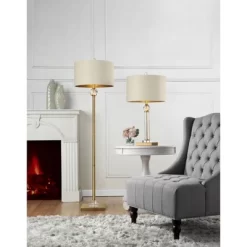 63.25" Traditional Metal Floor Lamp With Square Base Gold - Ore International -Lighting Specialty Shop GUEST bd1ae6a8 dacb 4ec6 bf8e 3bba2dee0fa9