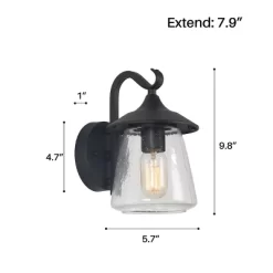 9.8" Metal/Glass Outdoor Lamp Black - LNC 21 9.8" Metal/Glass Outdoor Lamp Black - LNC -Lighting Specialty Shop GUEST be71fee5 0e45 461f 99c8 82262bc93ce5