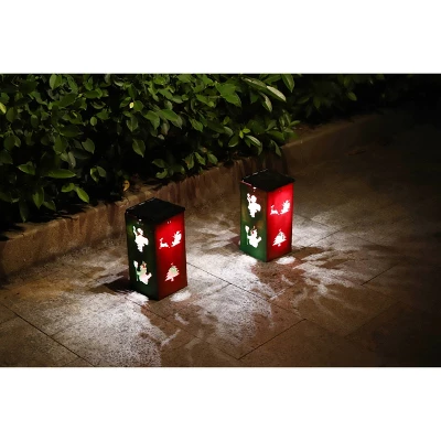 Techko Maid LED Solar 10.8" Portable Christmas Cut Out Decorative Outdoor Lantern Clear 9 Techko Maid LED Solar 10.8" Portable Christmas Cut Out Decorative Outdoor Lantern Clear - Image 9