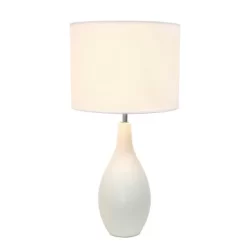 18.11" Traditional Standard Ceramic Dewdrop Table Desk Lamp With Matching Fabric Shade Off-White - Creekwood Home 12 18.11" Traditional Standard Ceramic Dewdrop Table Desk Lamp With Matching Fabric Shade Off-White - Creekwood Home -Lighting Specialty Shop GUEST c037885d 00d1 4b01 87fd 20d396f1883d