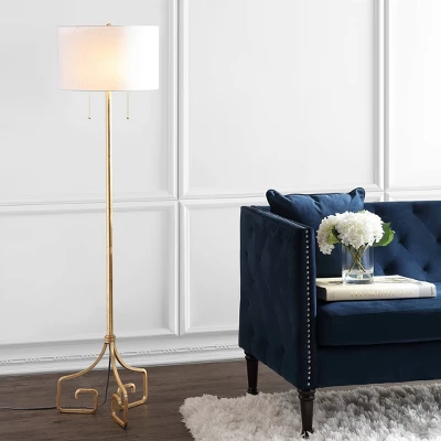 61.5" Metal Floor Lamp (Includes LED Light Bulb) Gold - Jonathan Y 1 61.5" Metal Floor Lamp (Includes LED Light Bulb) Gold - Jonathan Y