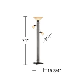 Franklin Iron Works Metro Mission Rustic Torchiere Floor Lamp With Side Lights 71" Tall Bronze Champagne Glass For Living Room Reading Bedroom Office 9 Franklin Iron Works Metro Mission Rustic Torchiere Floor Lamp With Side Lights 71" Tall Bronze Champagne Glass For Living Room Reading Bedroom Office -Lighting Specialty Shop GUEST c1ddfcba bbba 4219 8618 eff21f0b5d78