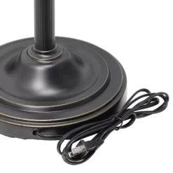 2 Light Restoration Mother Daughter Floor Lamp With Amber Marble Glass Shade Brown - Elegant Designs -Lighting Specialty Shop GUEST c302fbf8 7e12 4393 81cd b2c4ca21e080