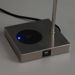 21.5" Modern Metal Table Lamp With USB Charging Port Gray - Ore International -Lighting Specialty Shop GUEST c39b39a3 7781 4956 b4ef a66cd38d733b