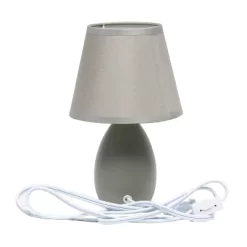 9.45" 2pk Petite Ceramic Oblong Bedside Table Desk Lamps With Matching Tapered Drum Shade Gray - Creekwood Home 13 9.45" 2pk Petite Ceramic Oblong Bedside Table Desk Lamps With Matching Tapered Drum Shade Gray - Creekwood Home -Lighting Specialty Shop GUEST c3f0c19f 792d 4f24 9ff1 3a75acbfcbd7