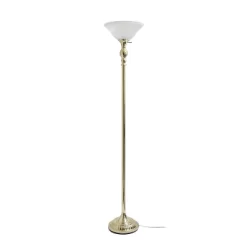 1 Light Torchiere Floor Lamp With Marbleized Glass Shade Gold - Elegant Designs -Lighting Specialty Shop GUEST c4e995c8 e60a 453e abe0 eb38db240909