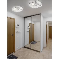 12" Metal/Glass Grayson Flush Mount (Includes Energy Efficient Light Bulb) - JONATHAN Y -Lighting Specialty Shop GUEST c4ffd619 13b2 4007 bc9d cf845483ff4a