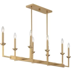 Possini Euro Design Kime Gold Linear Pendant Chandelier 50" Wide Modern 8-Light Fixture For Dining Room House Foyer Kitchen Island Entryway Bedroom 14 Possini Euro Design Kime Gold Linear Pendant Chandelier 50" Wide Modern 8-Light Fixture For Dining Room House Foyer Kitchen Island Entryway Bedroom -Lighting Specialty Shop GUEST c5413f31 df3b 48dd 9e7d 918e114536b7