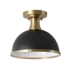 1-Light Beckett Semi-Flush Mount Pendant Brass/Matte Black - Globe Electric