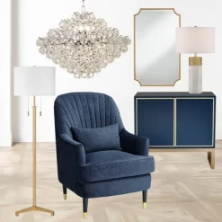 Possini Euro Design Encino Modern Tripod Floor Lamp Standing 60" Tall Brass Gold Metal Off White Fabric Drum Shade For Living Room Bedroom Office Home -Lighting Specialty Shop GUEST c72cfead 13b1 46d1 903b 273aebe4011b