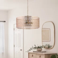 18.25" Roxsie Nickel Semi-Flush Mount Ceiling Fixture - River Of Goods