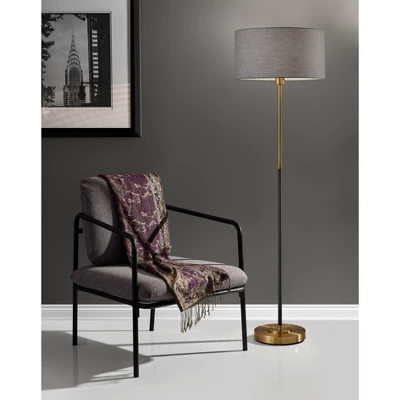 59" 3-way Bergen Floor Lamp Black - Adesso 6 59" 3-way Bergen Floor Lamp Black - Adesso - Image 6