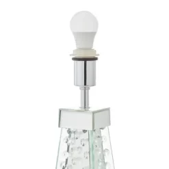 Contemporary Glass Mirrored Table Lamp Silver - Olivia & May -Lighting Specialty Shop GUEST ca122fe2 387b 496c 8ff9 5add597fff96