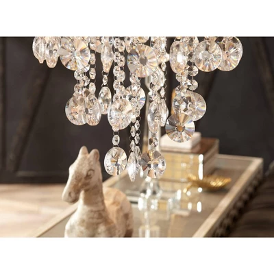 Possini Euro Design Bretton Brushed Nickel Chandelier 22" Wide Modern Clear Glass Crystal Black Sheer Shade 12-Light Fixture For Dining Room Kitchen 7 Possini Euro Design Bretton Brushed Nickel Chandelier 22" Wide Modern Clear Glass Crystal Black Sheer Shade 12-Light Fixture For Dining Room Kitchen - Image 7